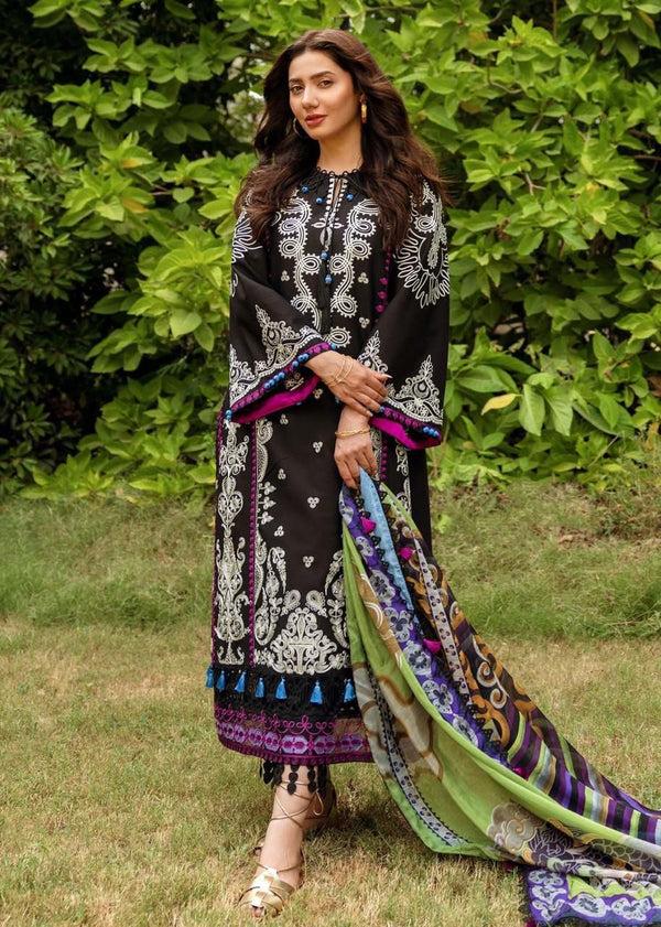 3PC EMBROIDERY LAWN DRESS