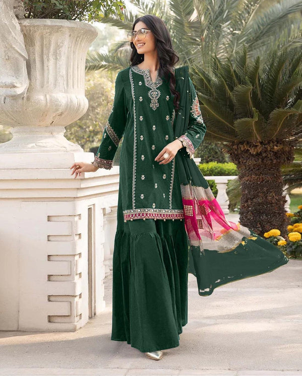 3PC EMBROIDERY LAWN DRESS