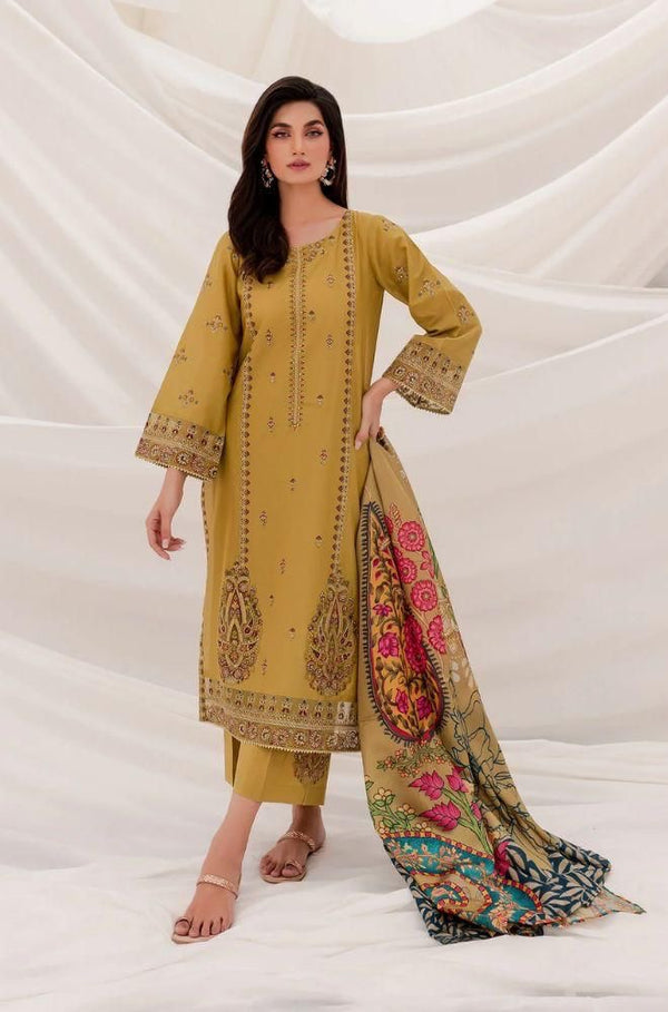 3PC EMBROIDERY LAWN DRESS