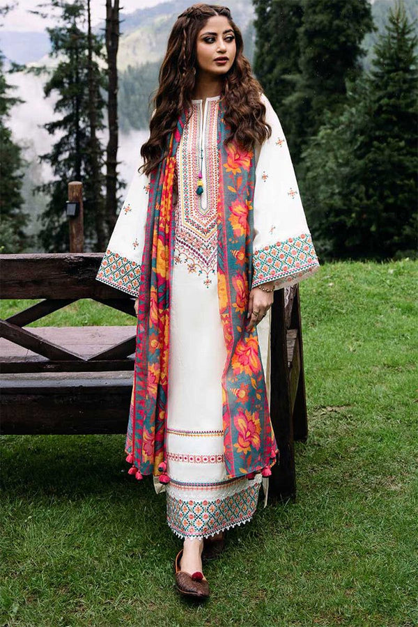 3PC EMBROIDERY LAWN DRESS