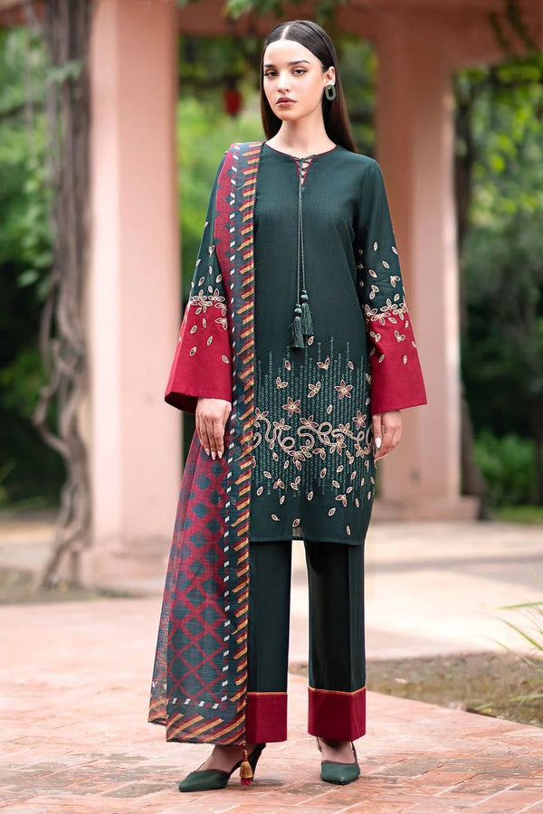 3PC EMBROIDERY LAWN DRESS