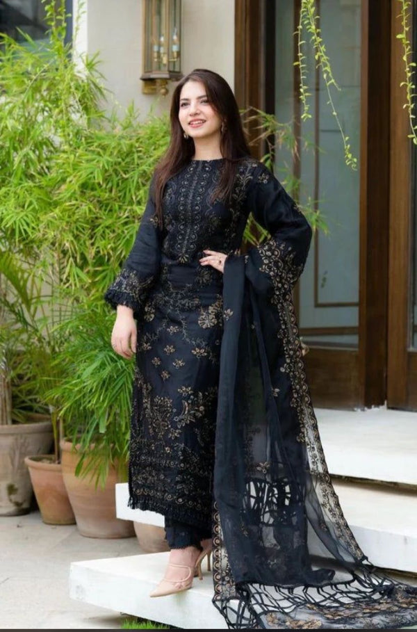 3PC EMBROIDERY LAWN DRESS