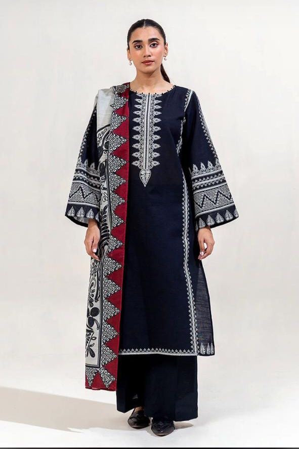 3PC EMBROIDERY LAWN DRESS