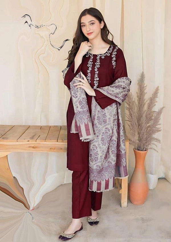 3PC EMBROIDERY LAWN DRESS