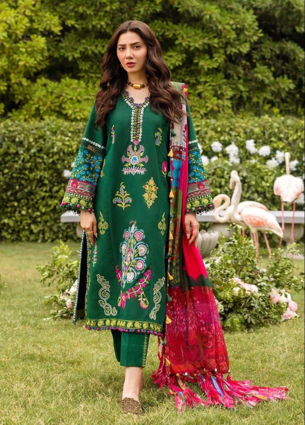 3PC EMBROIDERY LAWN DRESS