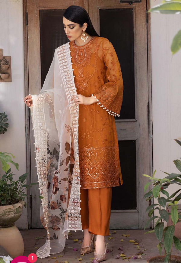 3PC EMBROIDERY LAWN DRESS