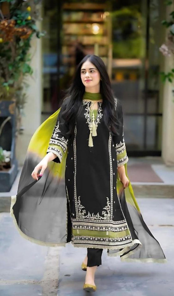 3PC EMBROIDERY LAWN DRESS