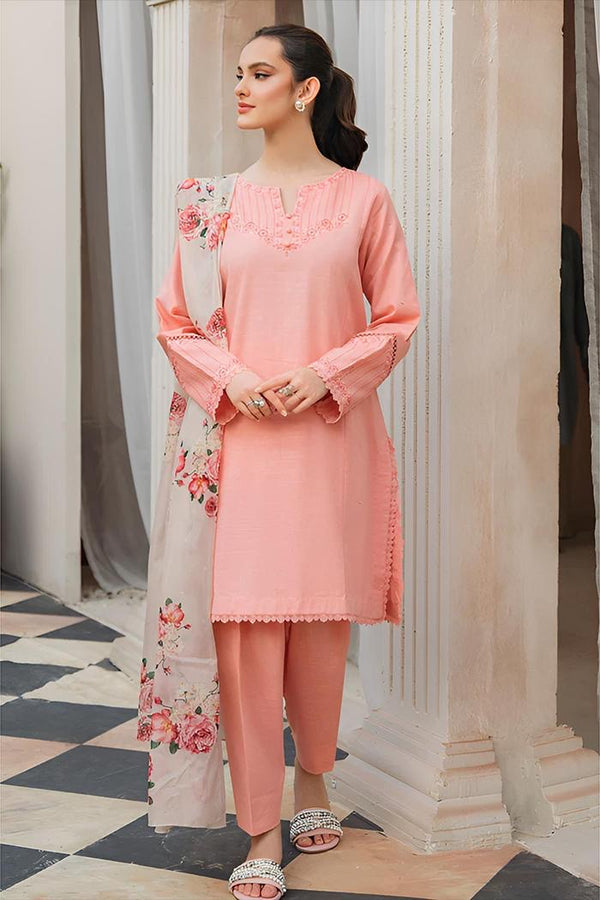 3PC EMBROIDERY LAWN DRESS